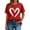 New1-Red, variant on PNTUTB Valentine's Day Women's Print Fashion Versatile Casual Short Sleeve Crew Neck Loose Comfort T Shirts