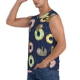 thumbnail image 3 of Easygdp Sloth with Donuts Men's Breathable Tank Tops Sleeveless Sporty T Shirts for Basketball, Mountaineering, Bodybuilding -Small, 3 of 8