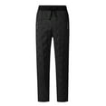 thumbnail image 4 of Hifoo Men Winter Plush Casual Trousers Soft Warm Thermal Comfort Fit Outdoor Relaxed Fit Pants With Stretch Daily Wear Cold Weather Activities Joggers Slacks Solid Color Streetwear Versatile, 4 of 9