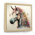 thumbnail image 2 of Designart "Colorful Unicorn Schematic" Unicorns Floater Framed Canvas Prints, 2 of 5