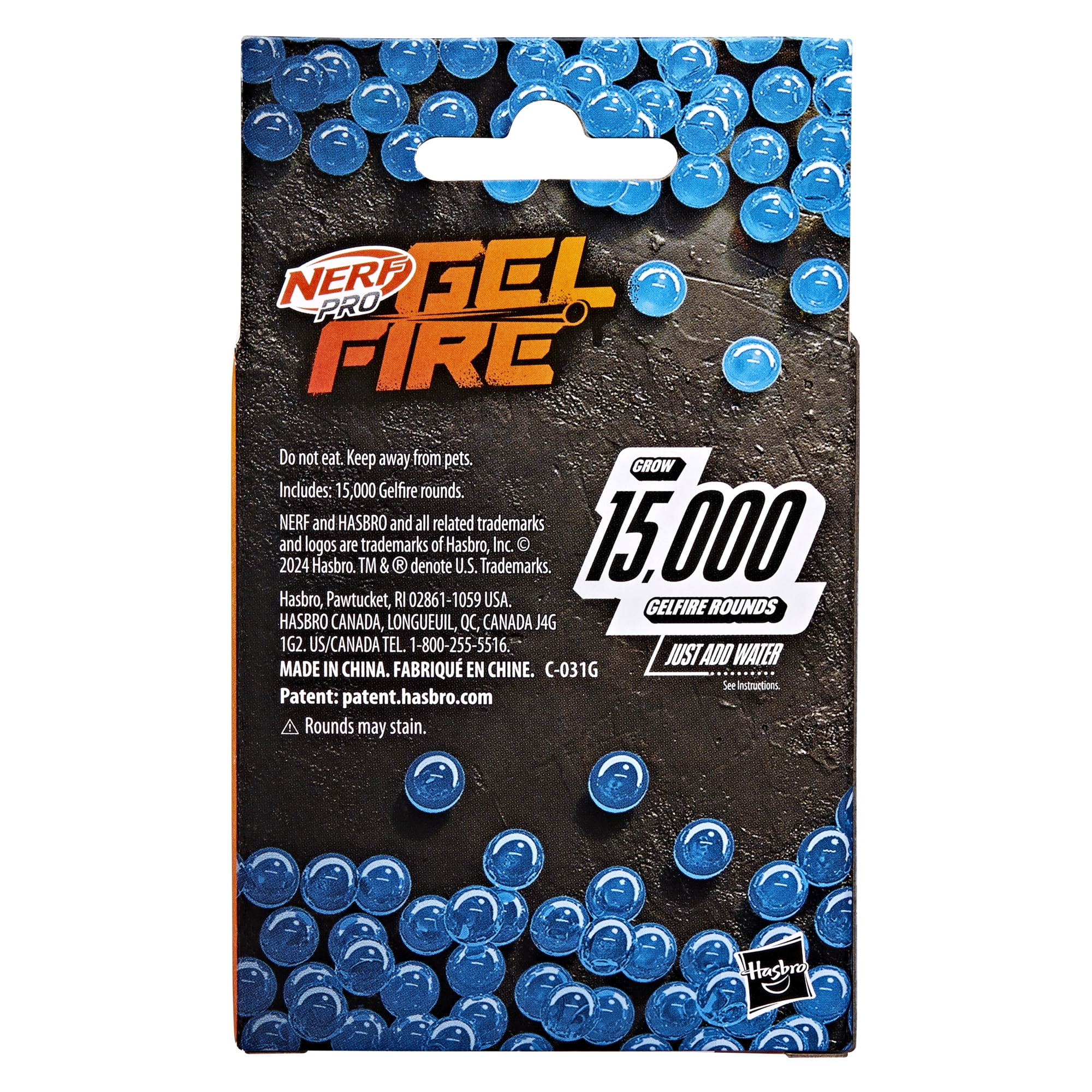 Nerf Pro Gelfire Round Refill, 15,000 Gel Rounds, for Use with Nerf Pro Blasters, Ages 14+