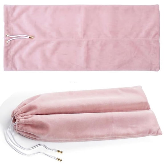 Mahjong Rack Storage Bags with 2 Compartments,Velvet Mahjong Rack Bag for 4 Racks & Pushers, Travel Mahjong Racks Storage Drawstring Pouch for Mahjong Racks Pushers Mahjong Accessory & Gift