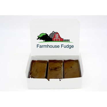 Farmhouse Fudge:  Chocolate Bourbon Pecan Fudge 3 Piece Box (24 Ounces)