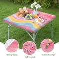 thumbnail image 4 of Colorful Cloud Star Pattern Square Fitted Tablecloth with Elastic Edge,Square Table Cover,Washable Elastic Table Cover for Home Kitchen Party Decor 36"x36", 4 of 6