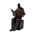 thumbnail image 2 of Lectura de la figura Lectura de la estatua Decoración de la estatua Resin Bookend Decoración Lector de libros Ornamento de escultura de libros para Hombre, 2 of 8