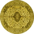 thumbnail image 1 of Ahgly Company Indoor Round Persian Yellow Traditional Area Rugs, 8' Round, 1 of 4