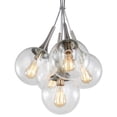 thumbnail image 2 of Woodbridge Lighting Alicia 5-light Glass Tight Pendant Cluster in Nickel/Clear, 2 of 4