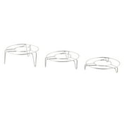 Unique Bargains Kitchenware Stainless Steel Round Shaped 3 Legs Food Steam Rack Stand 3 in 1
