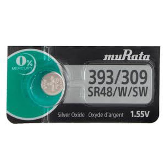 Sony Murata 309/393 - SR48 Silver Oxide Button Battery 1.55V - 50 Pack FREE SHIPPING!