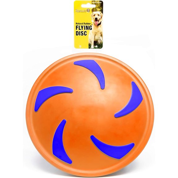Roscoe's Pet Products Natural Rubber Flying Disc Toy for Dogs. Safe and Non-Toxic.