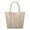 White, variant on Mini Tote Bags for Women Leather Handbag Purse with External Pockets Ladies Weekend Shopping Phone Underarm Bag White