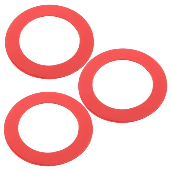 CATIEBYE Red Rubber Toilet Tank Washers 3-Pack Replacement Seals Prevent Water Leakage