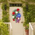 thumbnail image 3 of 4th of July Patriotic Wreath, 17.7in Memorial Day Wreaths for Front Door Garland, Red White Blue Artificial Floral Wreath, Independence Day Wreath Home Decor, 3 of 10