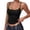 Black, variant on Women's Slim Fit Polka Dot Spaghetti Strap Sleeveless Cami by Awwp , Black L