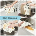 thumbnail image 2 of Yayeee 6 Pack Kitchen Dish Cloths for Washing Dishes Soft Absorbent Microfiber Towels, Halloween Happy Ghosts, 2 of 9