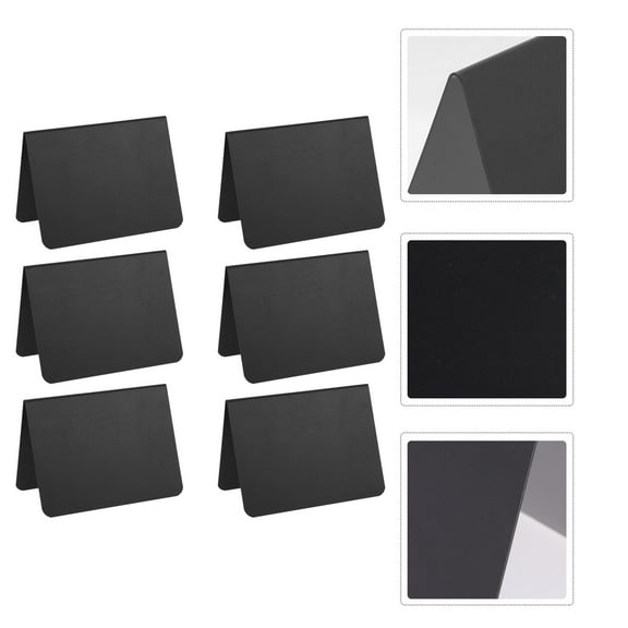 LULULION 6Pcs Mini Chalkboard Message Sign PVC Message Display Desktop Sign for Weddings