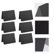 LULULION 6Pcs Mini Chalkboard Message Sign PVC Message Display Desktop Sign for Weddings