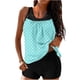 thumbnail image 1 of Trajes de baño Amzcrzy Tankini para mujer, bikini de control de abdomen para mujer, traje de baño conservador de cintura alta, estampado de moda, traje de baño de dos piezas multicolor, 2XL, 1 of 4