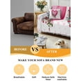 thumbnail image 5 of Valentines Day Couch Cover for 2 Cushion Sofa, Pink Love Hearts Roses Floral Farmhouse Washable Loveseat Sofa Covers Slipcover for Sectional Sofas L-Shaped, Couch Throw Cover 71"x118", 5 of 9