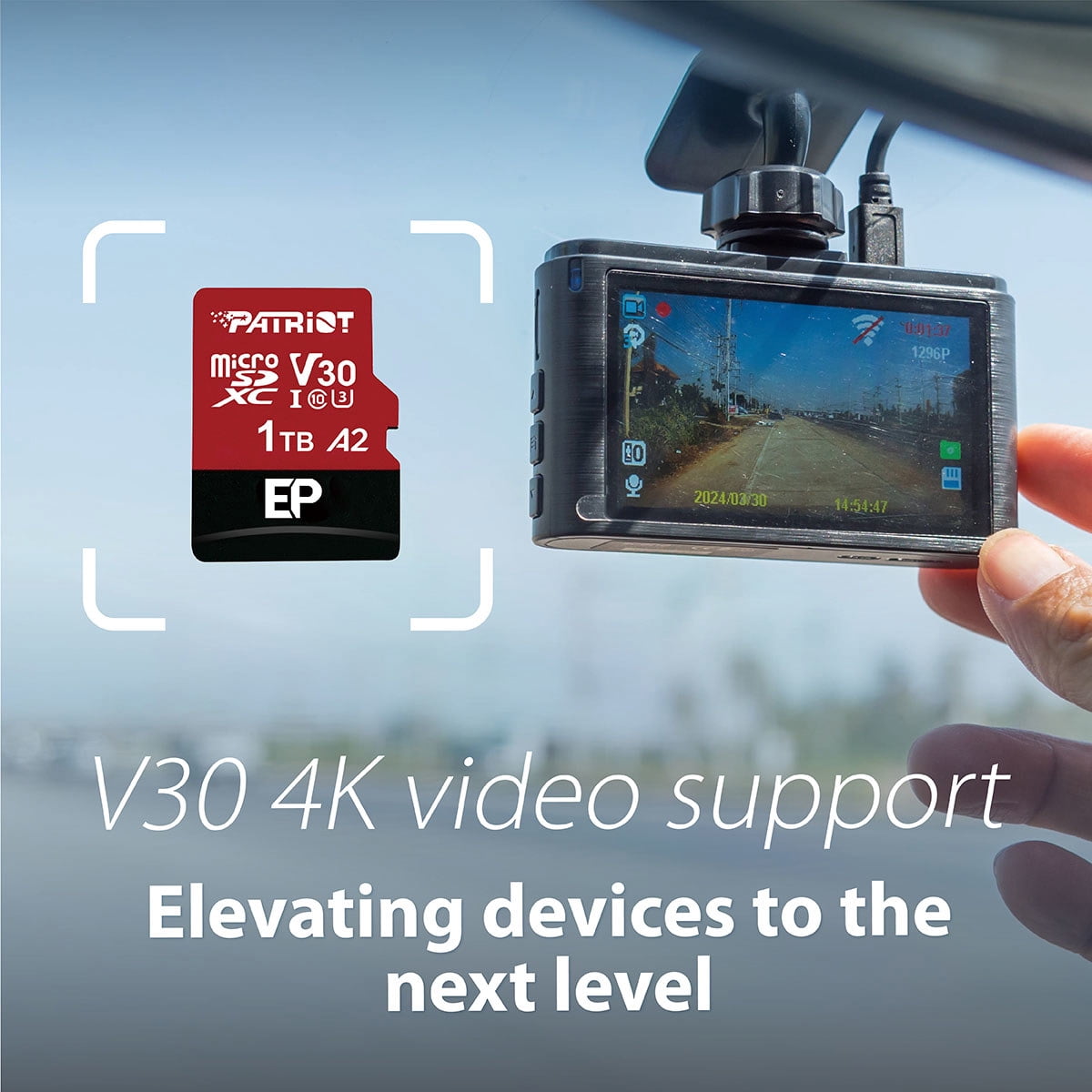 Patriot EP Series 256GB Micro SDXC V30 A2 UHS-I U3 4K UHD Memory Card - PEF256GEP32MCX