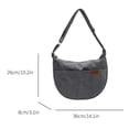 thumbnail image 4 of Bolso Bandolera Pana para Mujer Bolso Compras Informal Media (gris), 4 of 9