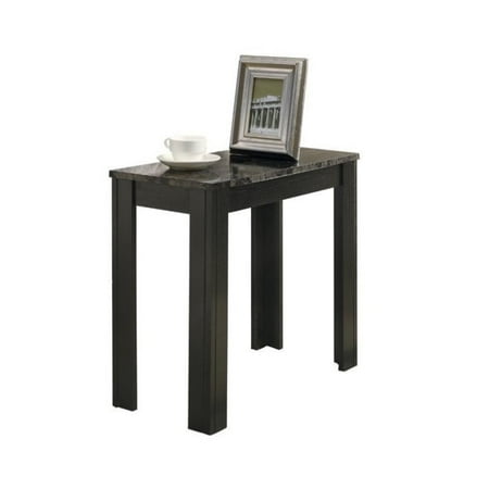 Home Accents End Table - Kingfisher Lane Accent End Table in Black and Grey Marble