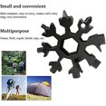 thumbnail image 3 of 2pcs Stainless Steel Snowflake Wrench Multi-tool Portable Keychain Screwdriver Bottle Opener Tool For Outdoor Camping, 3 of 5