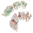 thumbnail image 1 of 2 Packs Vintage Decorative Stickers – Self Adhesive Retro Character Designs for Journals, Scrapbooks, Diaries, Calendars, and Photo Albums, 1 of 4