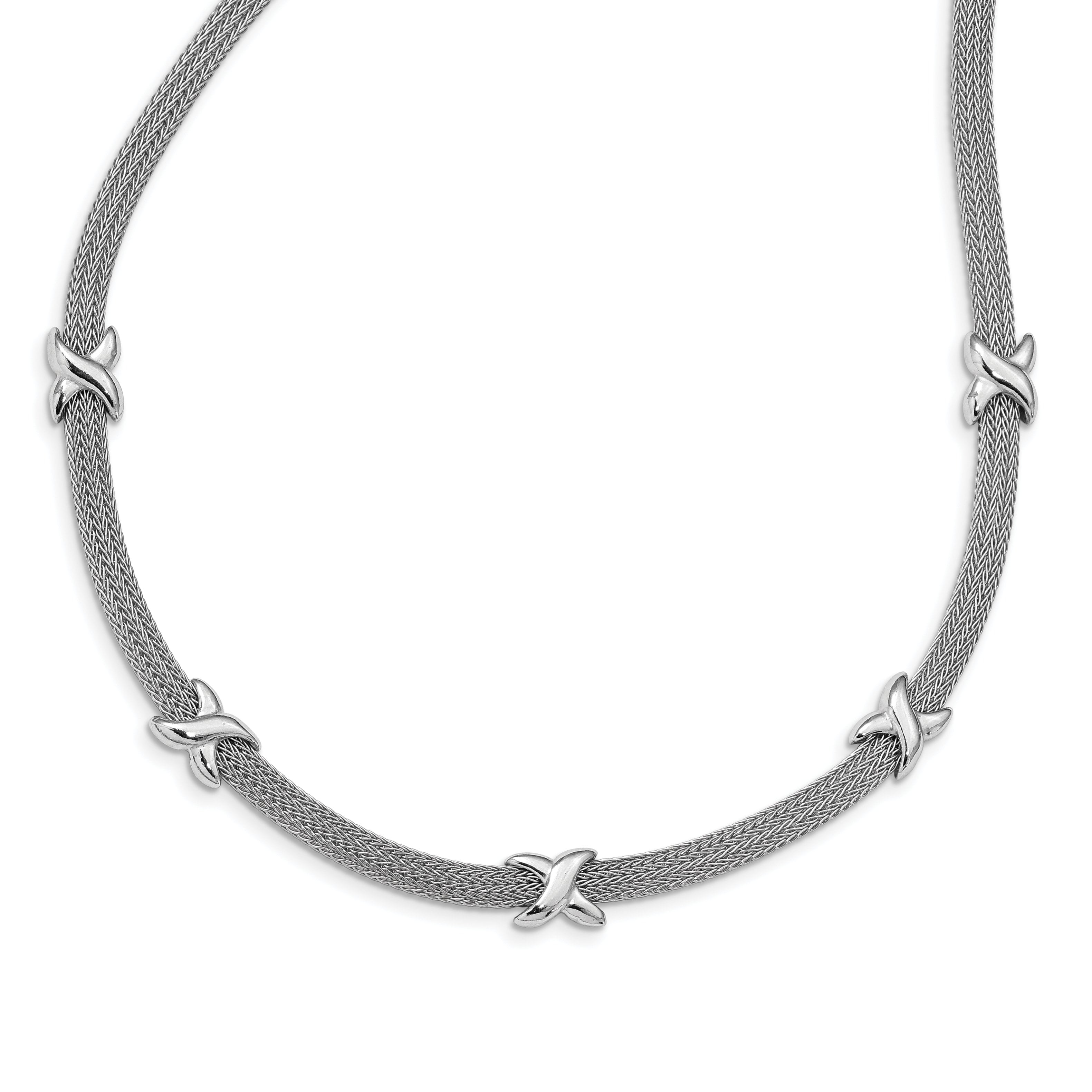 Lex & Lu Leslies Sterling Silver Polished Feather Anklet