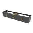 thumbnail image 3 of Alpine 84" Wood Floating Vanity Base in Black with Gold Handles, 3 of 5