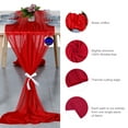thumbnail image 6 of MDS pack of 25 Wedding 29 x 120 inches Sheer chiffon Table Runner for Rustic Boho Wedding Banquet Decor for 10Ft Table Runners - Red, 6 of 6