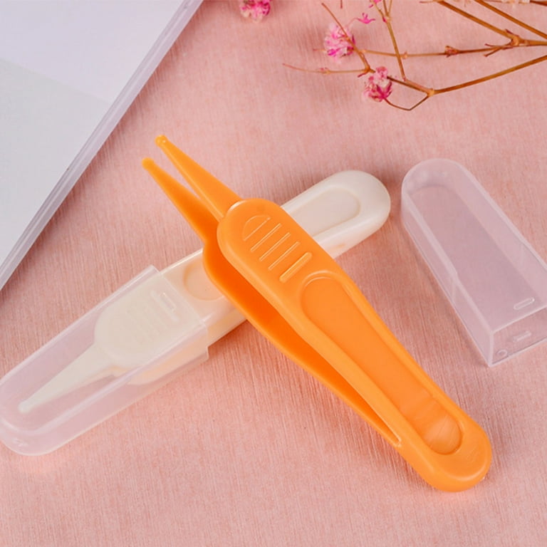 Baby Nasal Tweezer Baby Nose Cleaning Tweezer Round Head Baby Nose Booger  Picker Ear Cleaner Clip Tool Ear Wax Remover