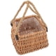thumbnail image 2 of Woven Flower Basket With Handle For Wedding Party Decorative Floral Arrangement 19x18cm Artistic Design 1Pack, 2 of 4