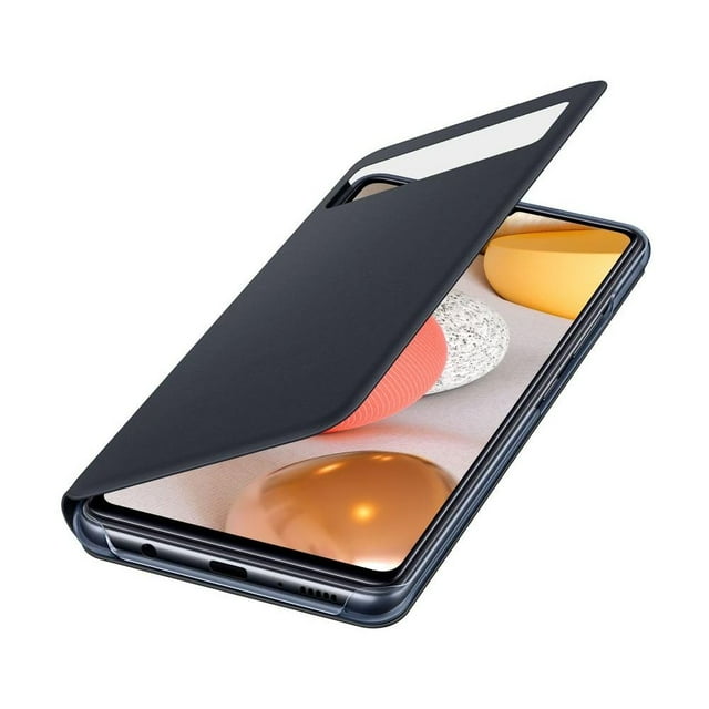 Funda para teléfono Samsung Galaxy A42 5G S View Wallet, color negro