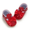 thumbnail image 2 of Infant Baby Girls Soft Sole Bowknot Princess Wedding Dress Mary Jane Flats Prewalker Newborn Light Baby Sneaker Shoes, 2 of 8