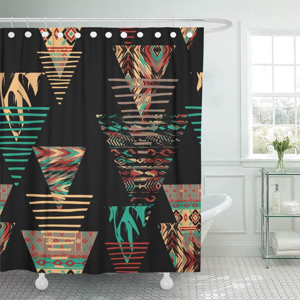 KSADK African Tribal Ethnic with Geometric Aztec Abstract American