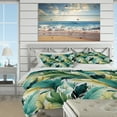 thumbnail image 3 of DESIGN ART Designart "Palm Mirage Tropical Pattern" Green Tropical - Bedding Cover Set With Shams King, 3 of 5