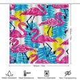 thumbnail image 2 of Flamingo Pattern Shower Curtain Home Decor, Polyester Cotton Fabric Waterproof Modern Bath Curtain with 12 Hooks 72x72 Inch, 2 of 7