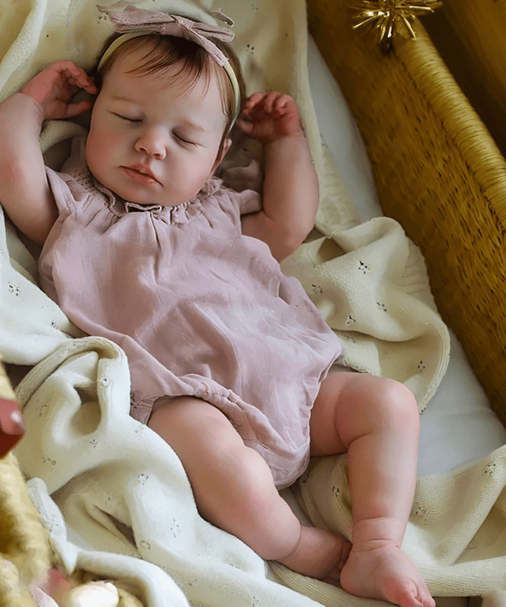 Lifelike Reborn Baby Dolls - 20" Sleeping Newborn Baby Dolls Full Body, Soft Real Life Baby Dolls with Cloth Body Birthday Gift Toy for Age 3+