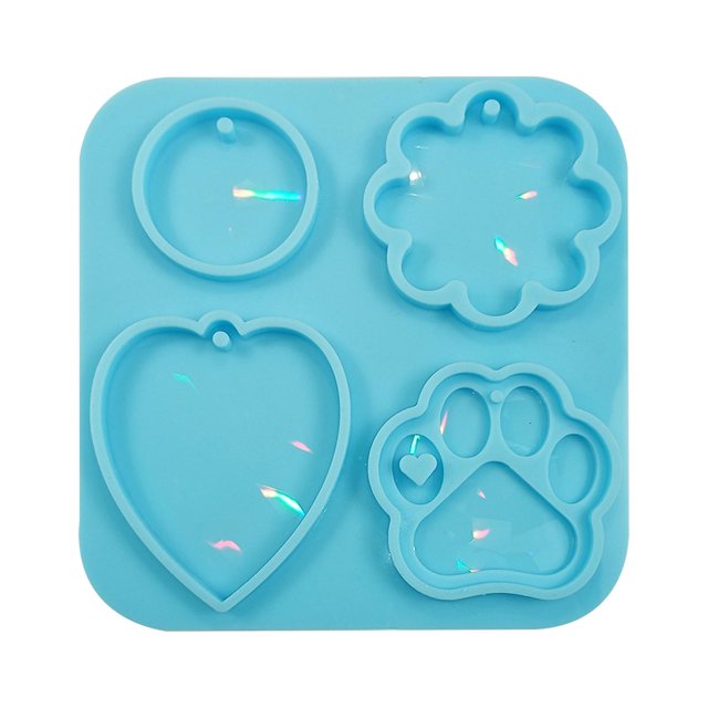 Molde de silicona para manualidades, llavero, collar, dijes, resina epoxi, fabricación de joyas