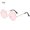 Pink, variant on Fashion Women Men Party Hippie Metal Sunglasses Eyewear Circle Glasses Round Sunglasses YELLOW