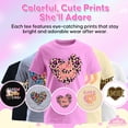 thumbnail image 5 of MISS POPULAR Girls 5 Pack Printed T-Shirts Soft Cotton Tees for Everyday Wear Sizes 7-16 Years, 5 of 7