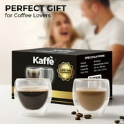 Small Glass Espresso Cups 3oz, Kaffe, Set of 2
