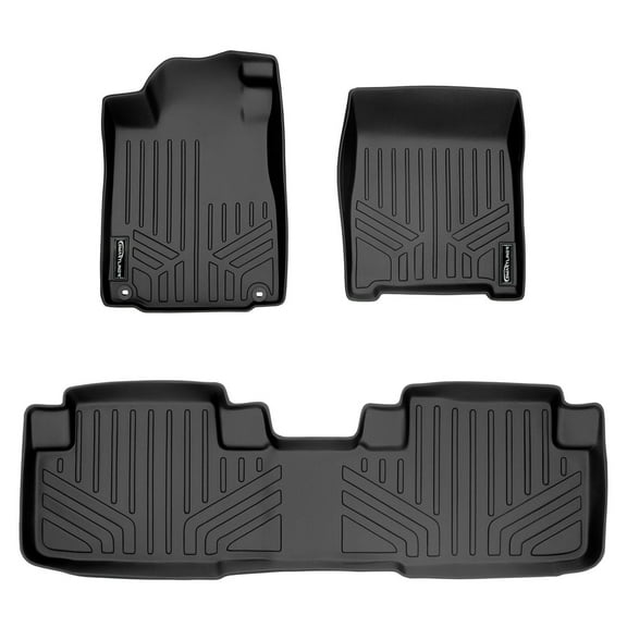 SMARTLINER Custom Fit Floor Mats 2 Row Liner Set Black Compatible With 2012-2016 Honda CR-V - All Models