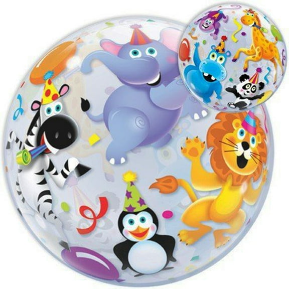 22" party animals bubble balloon