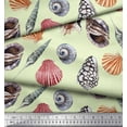 thumbnail image 3 of Soimoi Cotton Duck Fabric Colorful Shells Ocean Print Fabric by the Yard 56 Inch Wide, 3 of 3