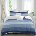 thumbnail image 2 of Navy Blue Ombre Bedding 3 Piece Duvet Cover Set California King, Gradient Navy Blue Woods Farmhouse Soft Microfiber Comforter Cover with Zipper Closure & Pillowcases, FadeResistant Quilt Cover, 2 of 9