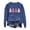 Blue, variant on Gunia Halloween Ghost Sweatshirts For Women Graphic Crew Neck Long Sleeve Thin Pullover Hoodie Fall Fashion Clothes Tops Beige S-2Xl