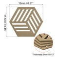 thumbnail image 2 of Uxcell Felt Coasters, Hexagon Mat Pad Coaster for Drink Cup Pot Bowl Vase, Beige 4 Pack, 2 of 5