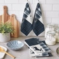 3 Pack Vintage Miu Deer Kitchen Towels Geometric Patchwork Plaid Abies ...
